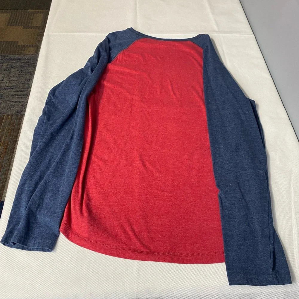 Urban Pipeline Baseball Tshirt Mens Size Large Red Blue Long Sleeve